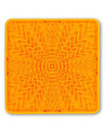 Messy Mutts Dog Licking Mat, Orange, 10in. x 10in.