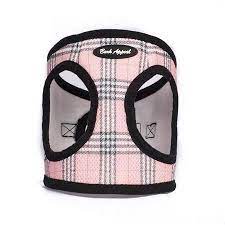 Step In Dog Harness, Pink Plaid, M