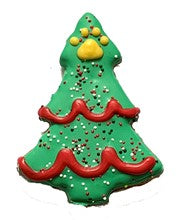 Christmas Tree Dog Cookie, 4"