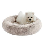 SnuggleSoft Faux Fur Pet Donut Bed, 18in dia.