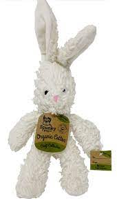SpunkyPup Organic Cotton Bunny, L, 10in., Assorted