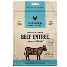 Vital Essentials Freeze Dried Entree BEEF Mini Nibs, 14oz,