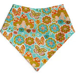 Dog Bandana, Snap-on, Funky 'Shrooms, S (10-14 in. collar size)