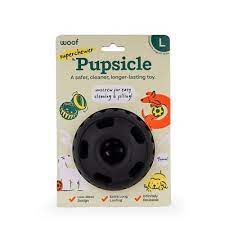 Woof Pupsicle, Power Chewer, L, Black, 3.6in. dia.