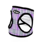 Step In Dog Harness, Lavender Plaid, M