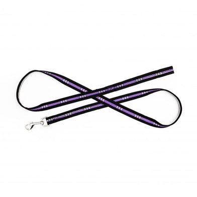 
            
                Load image into Gallery viewer, Bark Appeal Lavender Plaid Leash, 5&amp;#39;
            
        