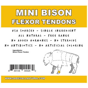 Sadie's All Natural Bison Flexor Tendons, 5ct.