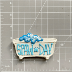 Spaw Day Cookie, 5 in.