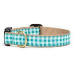 Up Country Turquoise Gingham Collar, XL, 18-24in.