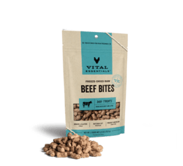 Vital Essentials Freeze-Dried Beef Bites Family Size Treats, 6.2 oz.
