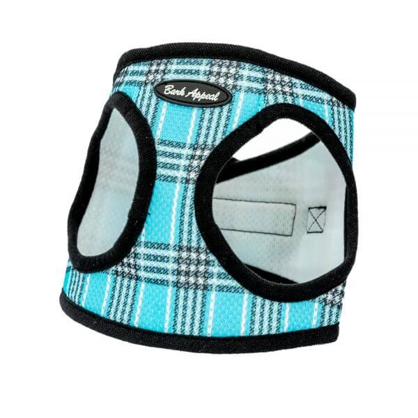 Step In Dog Harness, Blue Plaid, XS