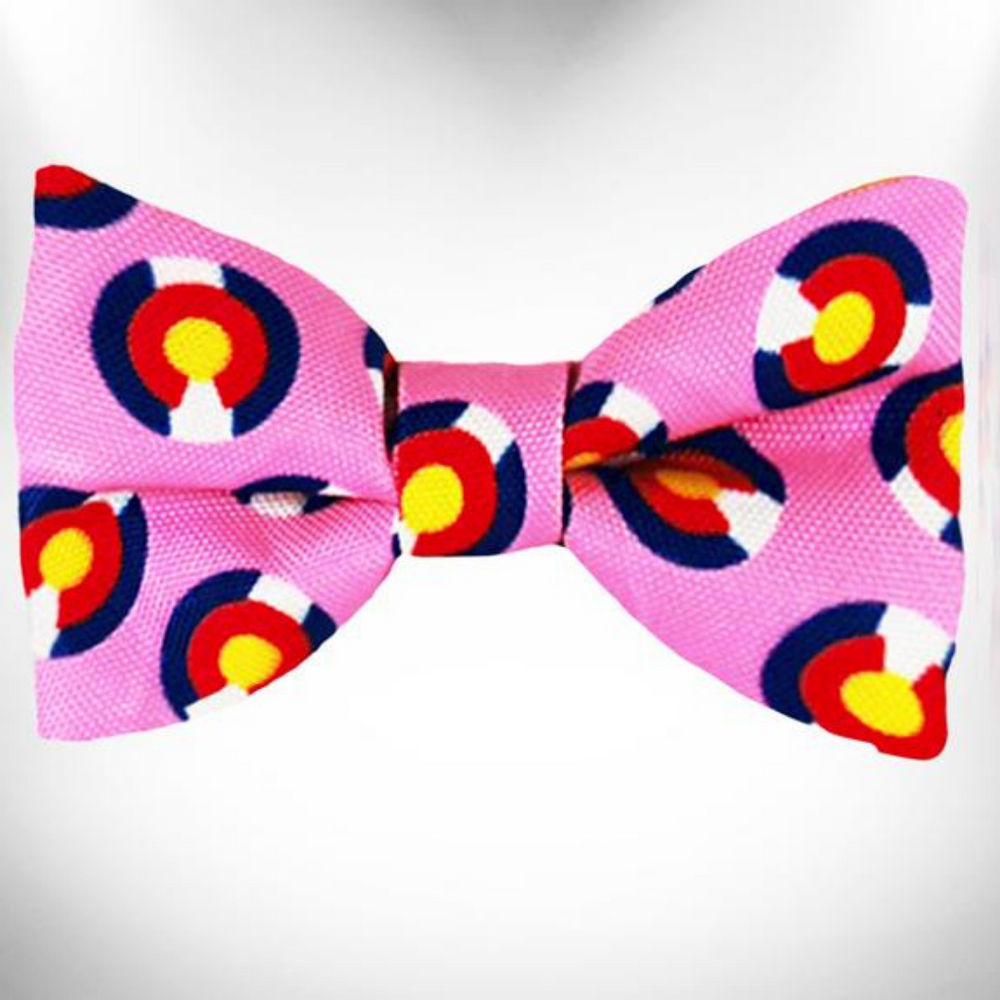 Walk-e-woo Bow Tie, Colorado Pink, S, 4"x 2"