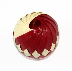 Goli Roli Cat Treat Ball - Cream & Cherry, 2" dia.