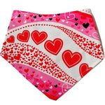 Valentine Path to the Heart Snap On Bandana, S (10"-14") collar size