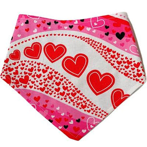 Valentine Path to the Heart Snap On Bandana, XL (20"-24") collar size