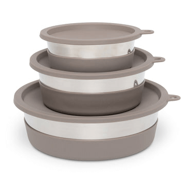Messy Mutts Stainless Steel Non-Slip Bowl, Large, 4.5cups