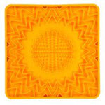 Messy Mutts Dog Multi-Surface Lick Bowl/Mat, Orange, 10in. x 10in.