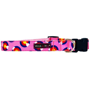 Walk-e-woo Colorado Pink Collar, L