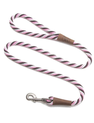 
            
                Load image into Gallery viewer, Mendota 1/2&amp;quot; x 6&amp;#39; Snap Leash Pink Chocolate Twist
            
        